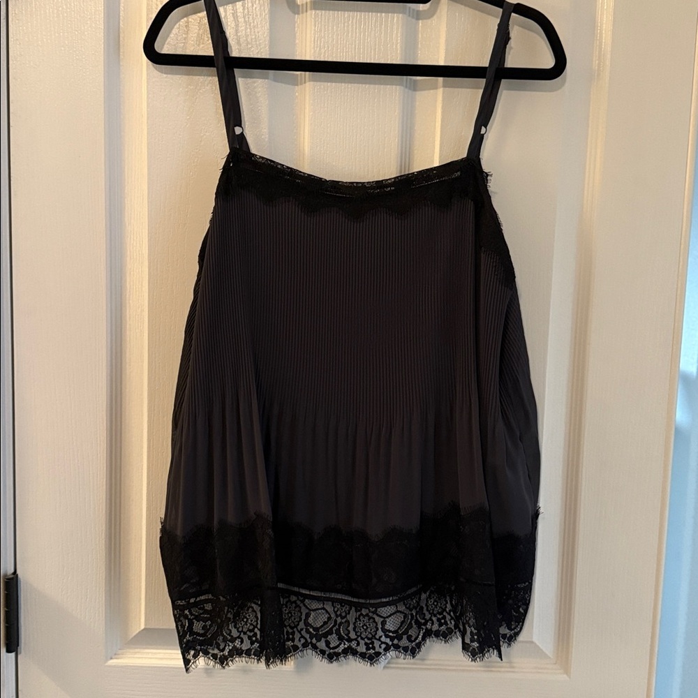 Torrid Chiffon and Lace Pleated Cami